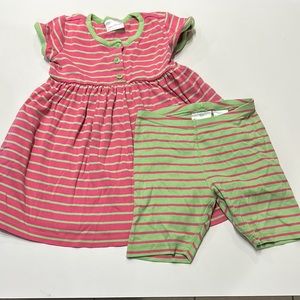 Hanna Andersson dress and matching bike shorts